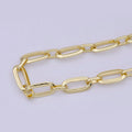 24K Gold plated Statement Oval PaperClip Cable Chain By yard For Jewelry Making | ROLL-697 Clearance Pricing - DLUXCA