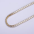 24K Gold plated Tennis Chain, 4mm Unfinished Crystal Cubic Zirconia CZ Chain For Jewelry Making in Gold & Silver, Wholesale Supply For Diamond Necklace Bracelet Anklet | ROLL-684, ROLL-685 Clearance Pricing