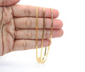 24k Gold plated Thick C Link Chain Necklace 5mm 24 inch long for Layer Necklace Statement Necklace Ready to wear Finished Chain | CN-184 Clearance Pricing - DLUXCA