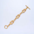 24K Gold plated Triple Tied Knot Minimalist Toggle Clasps Closure Findings in Gold & Silver | Z996 Z997 - DLUXCA