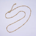 24K Gold plated Twisted Chain With Gold Beads For Wholesale Necklace Dainty Satellite Chain Jewelry Making Supplies | WA-1847 WA-1848 Clearance Pricing