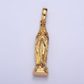 24K Gold plated Virgin Mary Pendant Lady Guadalupe For Jewelry Necklace Making X-441 - DLUXCA
