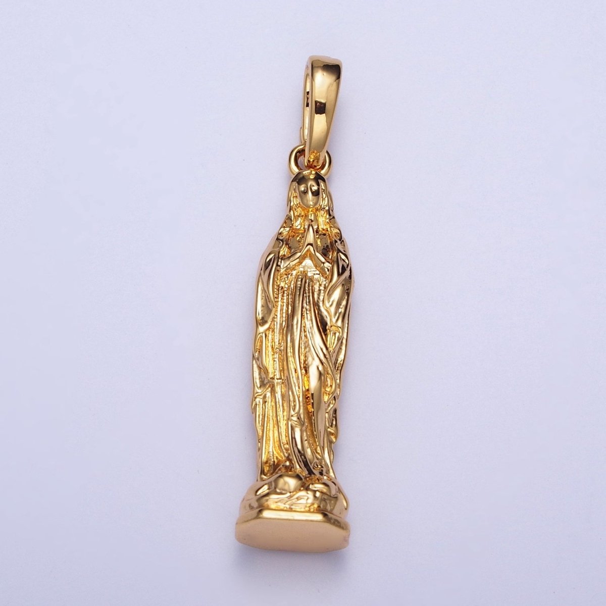 24K Gold plated Virgin Mary Pendant Lady Guadalupe For Jewelry Necklace Making X-441 - DLUXCA
