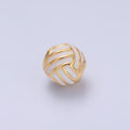 24K Gold plated Volley Ball Sports Enamel Bead | B184 - DLUXCA