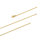 24K Gold plated Wheat Necklace - Wheat Necklace - Dainty 1.3mm 17.5 Inches Layering Wheat Necklace w/ Spring Rings | CN-187 Clearance Pricing - DLUXCA