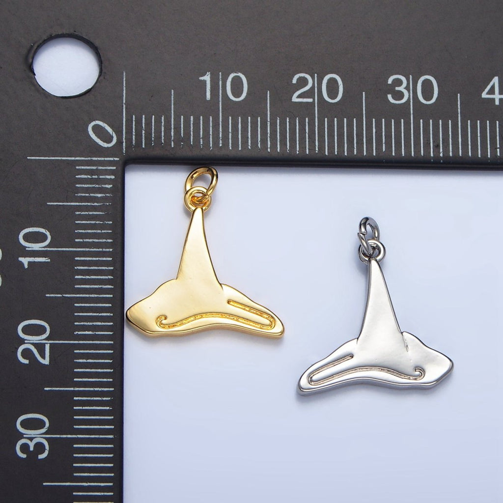 24K Gold plated Witch Hat Holiday Charm in Gold & Silver | W015
