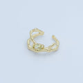 24K Gold plated Yellow CZ Molten Double Band Ring | O853 