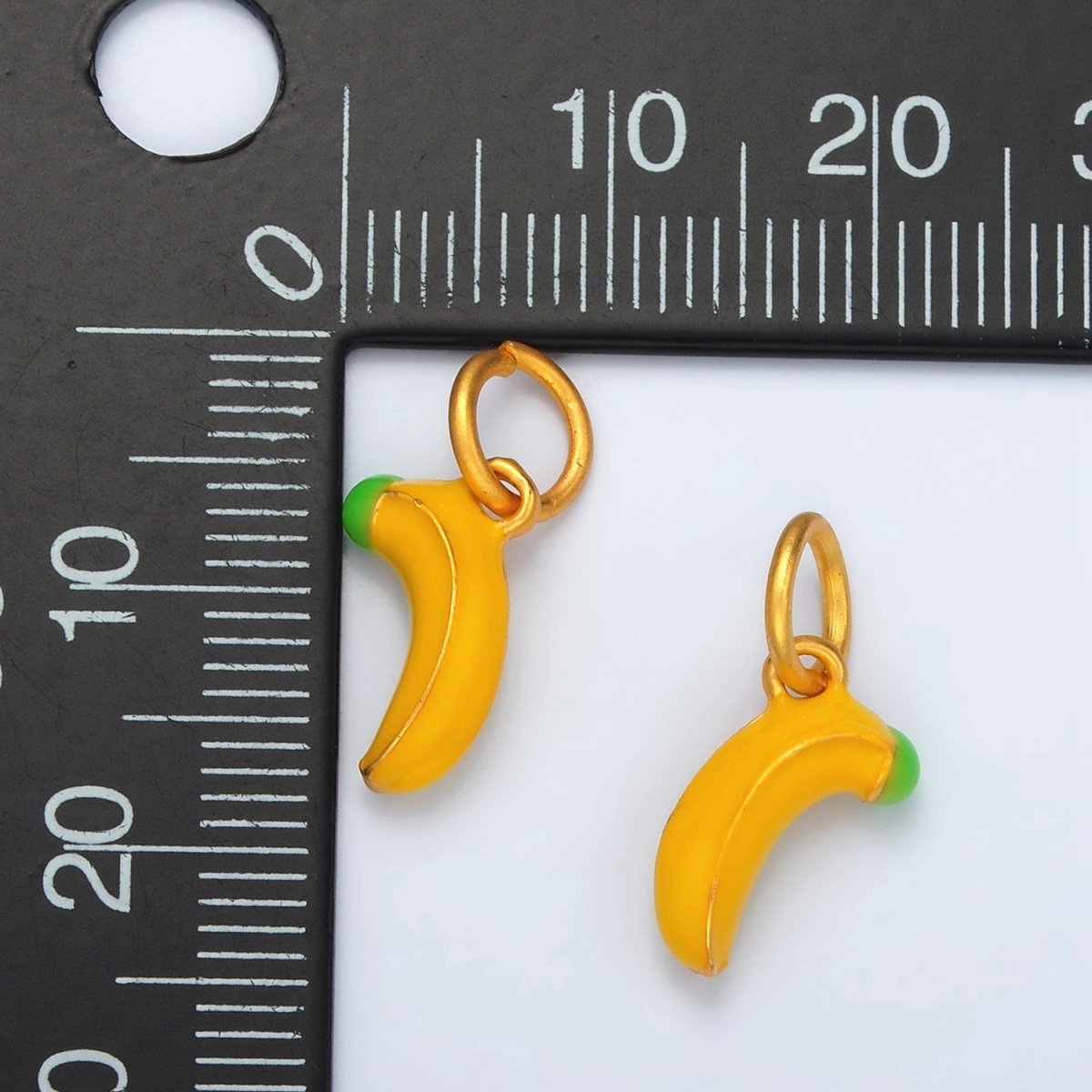 24K Gold plated Yellow Ripe Banana Fruit Charm | AG916 - DLUXCA