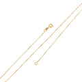 24K Gold Plated Dainty 0.8mm Box Chain 18 Inch Layering Gold Necklace w. Spring Ring | CN-968 CN-242 Clearance Pricing - DLUXCA