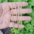24K Gold Plated Herringbone Necklace 23.7" Width 2.5mm Necklace w/ Lobster Clasps | CN-813 Clearance Pricing - DLUXCA