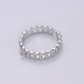 24k Gold Vermeil Open Link Ring, Gold Chain Link Ring, Link Chain Design Ring, Designer Chain Ring, DIY Jewelry Supplies Put your own Charm K-855 K-856 - DLUXCA