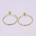 24k Impala Hoop Earrings, Dainty Hoop Earring, Minimalist Earrings, Animal Safari Inspired Everyday Wear Earrings 30mm Earring Q-286 - DLUXCA