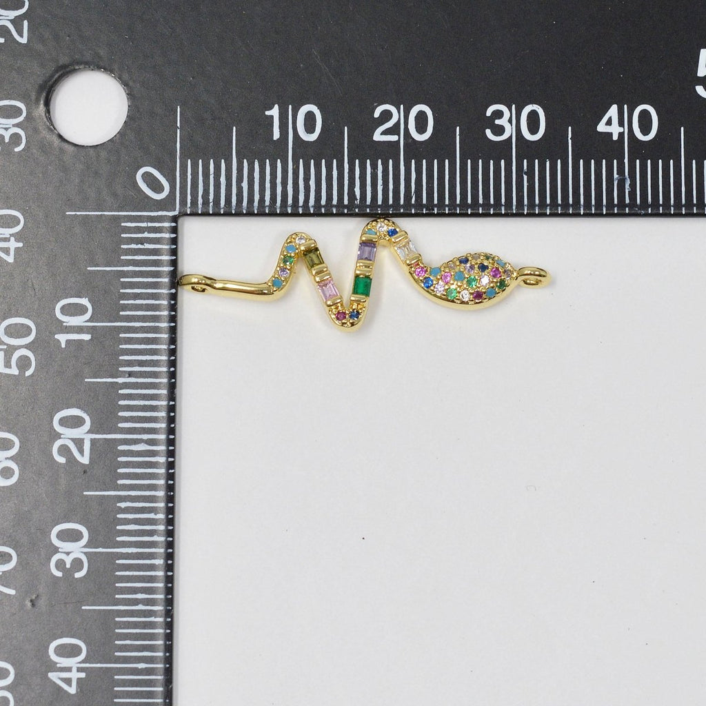 24K Rainbow Gold plated Snakes Connectors F-558 - DLUXCA