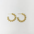 24k Vermeil Gold Earrings, Hoop Earrings, Medium Hoop, Geometric Earring, Gift for Her, Earrings for Women, Everyday Wear Earrings K-745 - DLUXCA