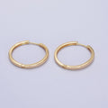 25mm Minimalist Endless Hoop Earrings in Gold & Silver | AB-065 AB-066