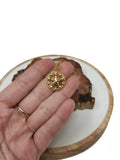 25x11mm Dainty Gold Five Point Raised Star Pendant for Bracelet Earring Necklace Charm Supply I-291 - DLUXCA