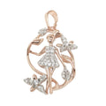 26x18mm Wholesale 18K Gold Plated Rose Gold Forest Fairy Tale Girl Pendant with Cubic Zirconia Crystal Rhinestones, Pendant for Necklace Bracelet Anklet Making J-190 - DLUXCA
