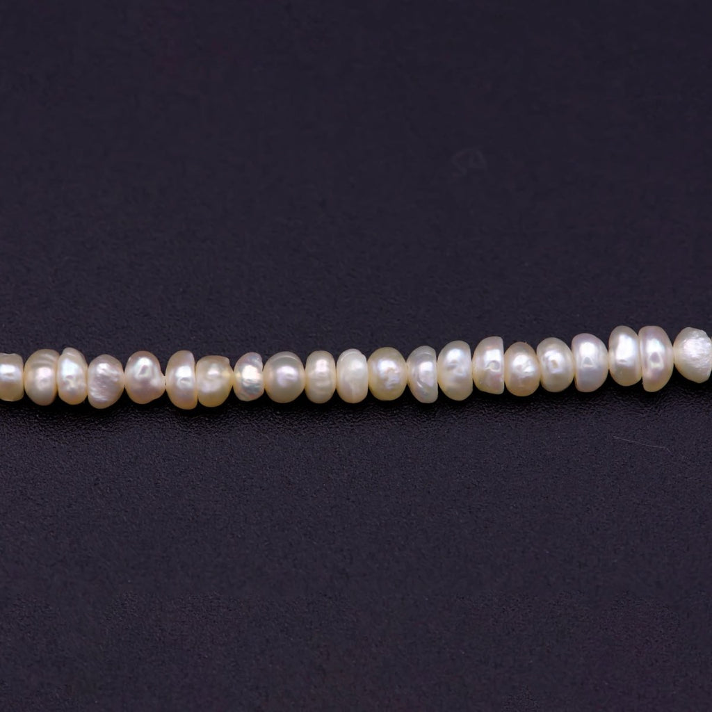 2.9mm-3.8mm white potato freshwater pearls, seed pearl, small size pearl, genuine pearl bead strand supply for Jewelry Making | WA-570 Clearance Pricing - DLUXCA