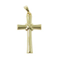 30x17mm Wholesale 14K Gold-plated Cross Pendant, Christian Pendant for Necklace Bracelet Anklet Making J-181 - DLUXCA