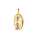 40x18mm Gold plated Virgin Mother Mary Oval Pendant Gold Religious Charm Catholic Rosary Pendants H-705 - DLUXCA