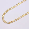 4.5mm FIGARO Chain, 16K Gold plated Figaro Chain Flat Figaro Chain Jewelry Chain Sold by the Yard for Necklace Bracelet Anklet Supply | ROLL-377 - DLUXCA