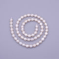 4mm - 5mm Natural AAA Freshwater Button Oval Pearl 61pcs Full Strand | WA-1315 Clearance Pricing - DLUXCA
