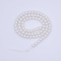 5mm White, Light Pink Round Shell Pearl Strand | WA - 2988 WA - 2994 
