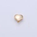 6mm Dainty Heart Bead Charm for Bracelet Necklace Charm in 14k gold plated, B-226 - DLUXCA