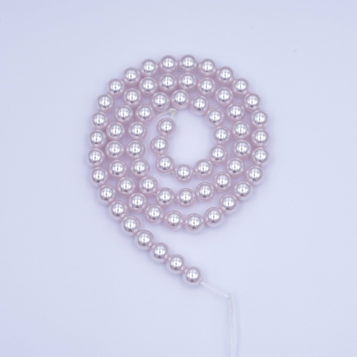 6mm Round White, Purple, Pink Shell Pearl Strand | WA - 2989 - WA - 3014 