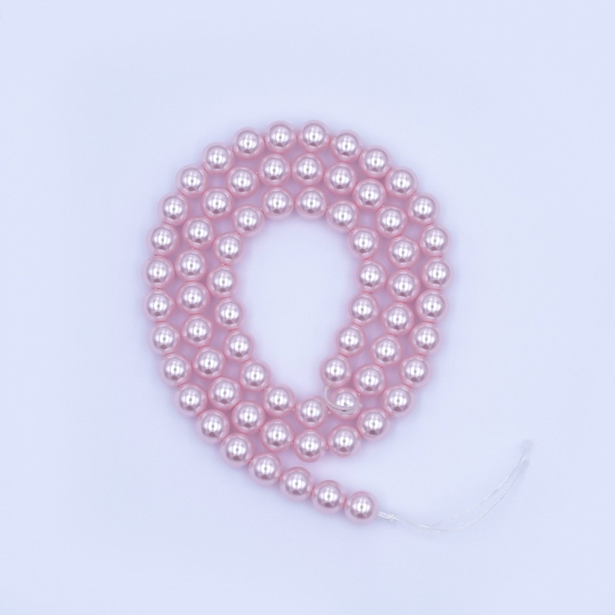 6mm Round White, Purple, Pink Shell Pearl Strand | WA - 2989 - WA - 3014 