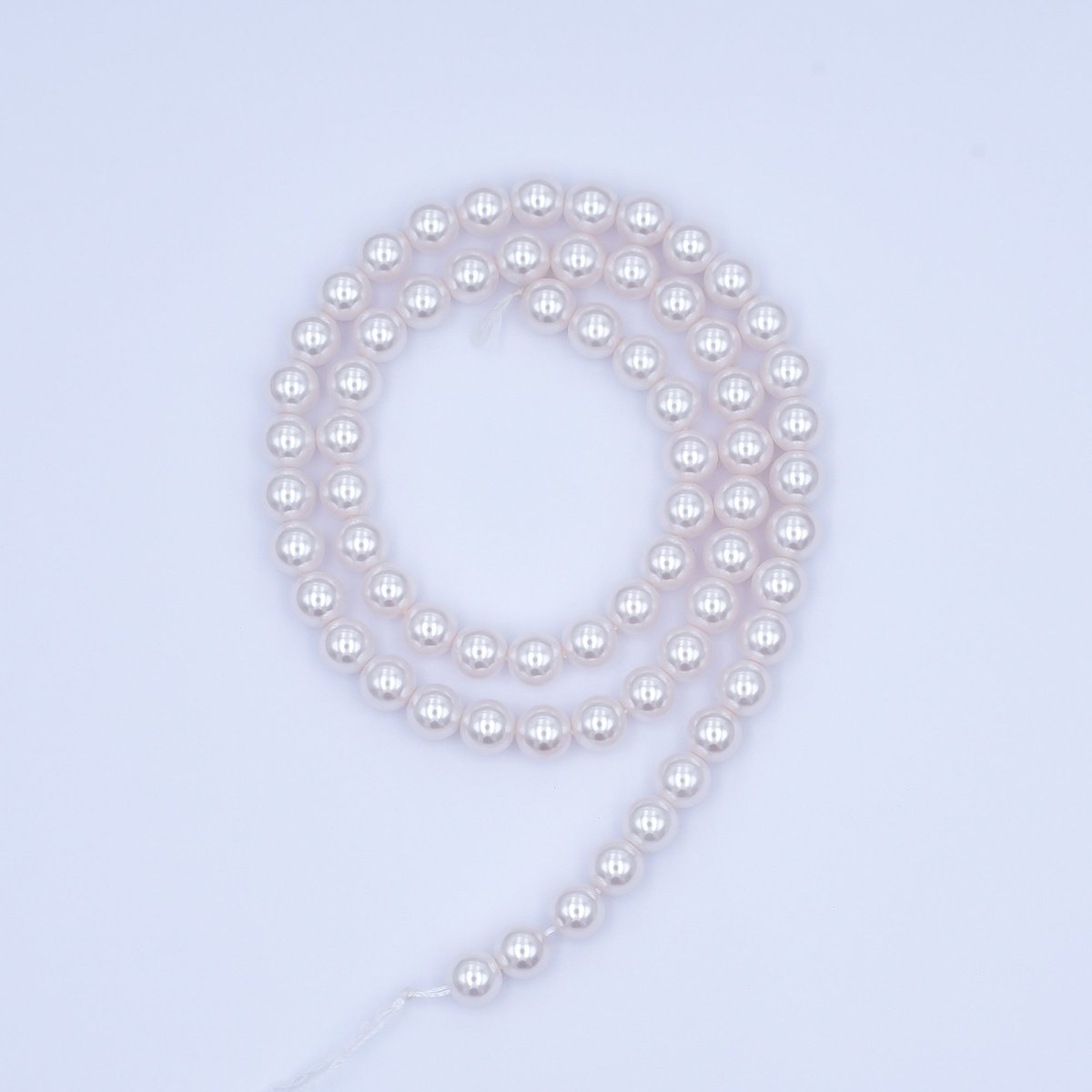 6mm Round White, Purple, Pink Shell Pearl Strand | WA - 2989 - WA - 3014 