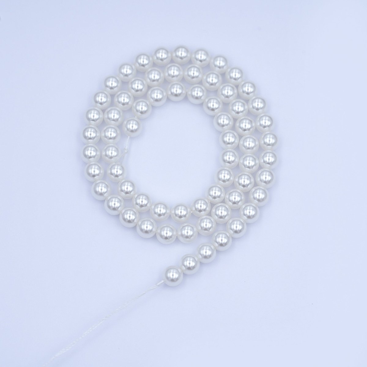 6mm Round White, Purple, Pink Shell Pearl Strand | WA - 2989 - WA - 3014 