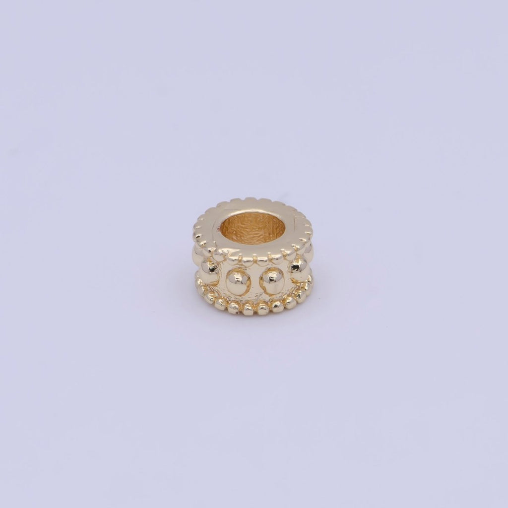 6mm Rounded Dot Gold Wide Spacer Supply | K-327 - DLUXCA
