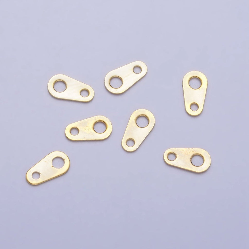 7mm Gold Plated Clasp Tag Ends for Necklace Bracelet Anklet Jewelry Making Supply AC245 - DLUXCA