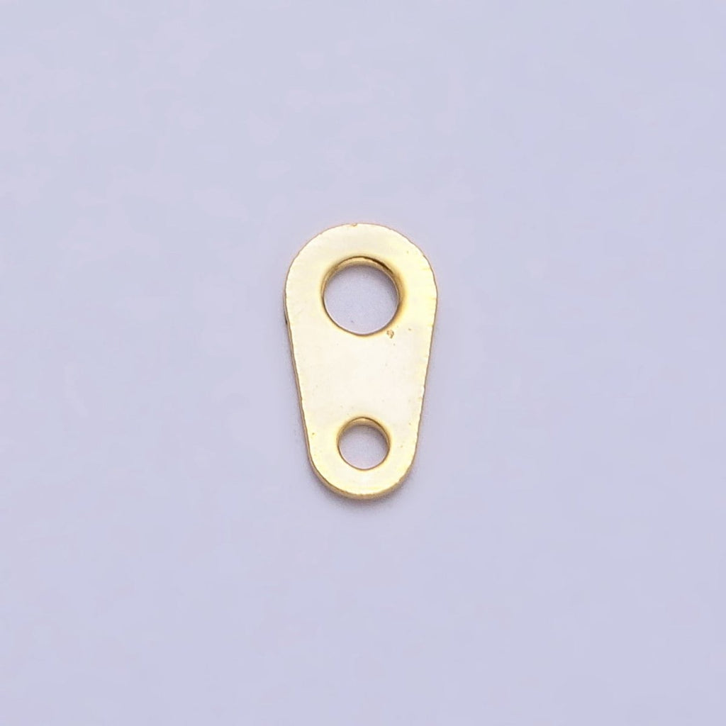 7mm Gold Plated Clasp Tag Ends for Necklace Bracelet Anklet Jewelry Making Supply AC245 - DLUXCA