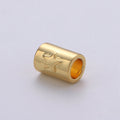 7x9mm Bead CZ Gold Beads Star Beads cylinder Beads Charm for Bracelet Necklace Supply 4mm hole B-323 - DLUXCA
