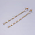 95mm Clear Marquise CZ Linear Drop Stud Earrings in Gold & Silver | AE285 AE286