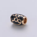 9x7mm Gold Beads - Drum Beads - Barrel Beads - Large Hole Beads - Gold Beads - Antique Gold Beads for Bracelet Component Supply, BDGF-401/B369 - DLUXCA