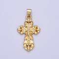 Gold 30mm Crucifix Crucified Fleury Passion Crucifix Cross Religious Pendant | AA161