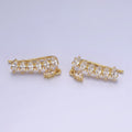 ALI sent sample - 14K Gold plated Cz Marquise Earring Hooks Set 1 pair | AE-482