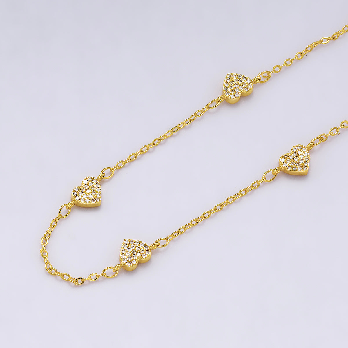 24K Gold plated Heart Charm CABLE Roll Chain Sold by Yard For Jewelry Making, Necklace Bracelet Anklet Supply Component | ROLL-420 Clearance Pricing