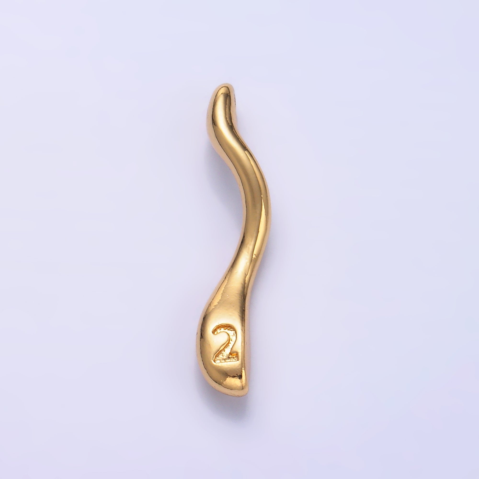 24K Gold plated Molten Drip Twirl Mixed Metal Charm Set | C875