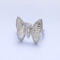 16K Gold plated CZ Butterfly Adjustable Ring | O302 & O303