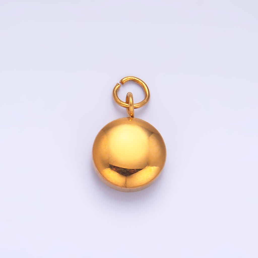 Stainless Steel 10mm Minimalist Round Charm | P756
