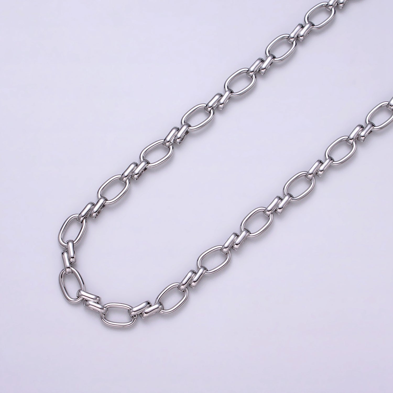 16K Gold plated Oval Link Chain Chunky Unfinished Chain by Yard for Handmade Supply 6.1mm | Roll-1313 1314 - DLUXCA