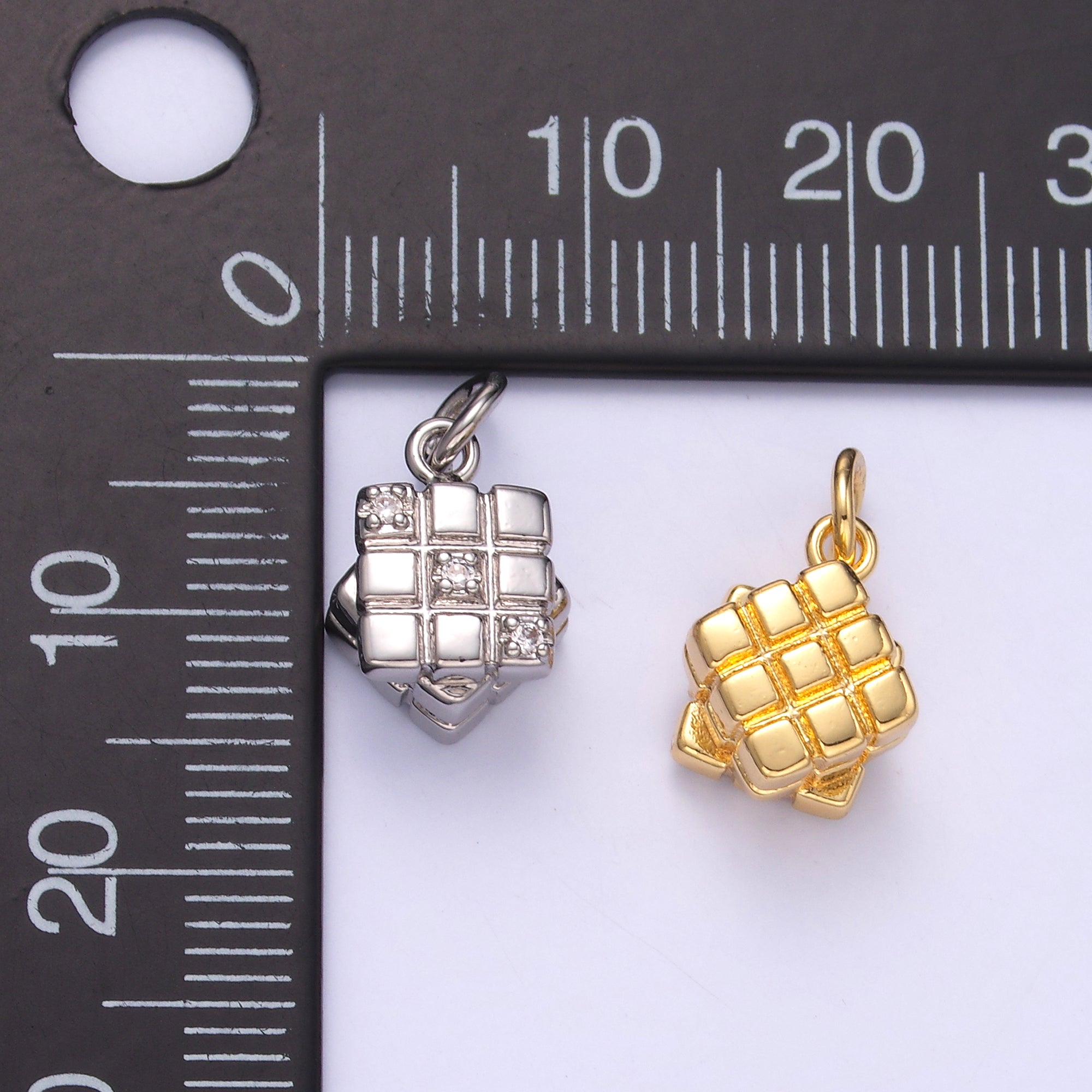 24k Gold plated Cubic Charm Games Rubrik Inspired Jewelry N-011