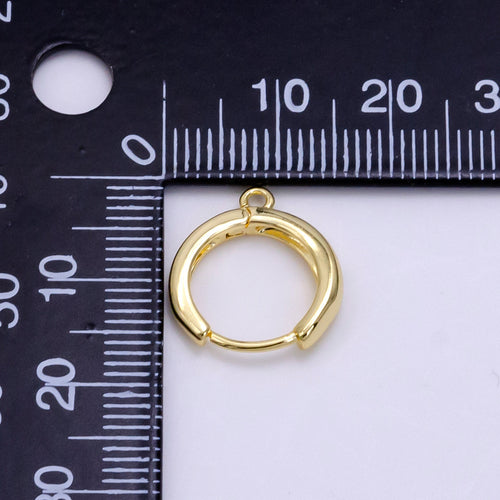 14K Gold plated 15mm Huggie Hoop Earrings Findings | Z663 - DLUXCA