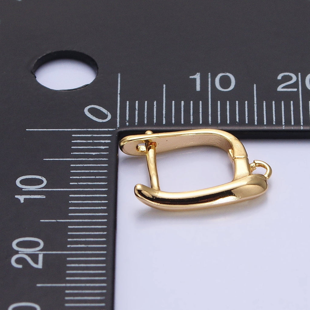 Dainty Gold Leverback Earring Silver Open Link Huggie Earring for Jewelry Making Supply Z-156 Z-157 - DLUXCA