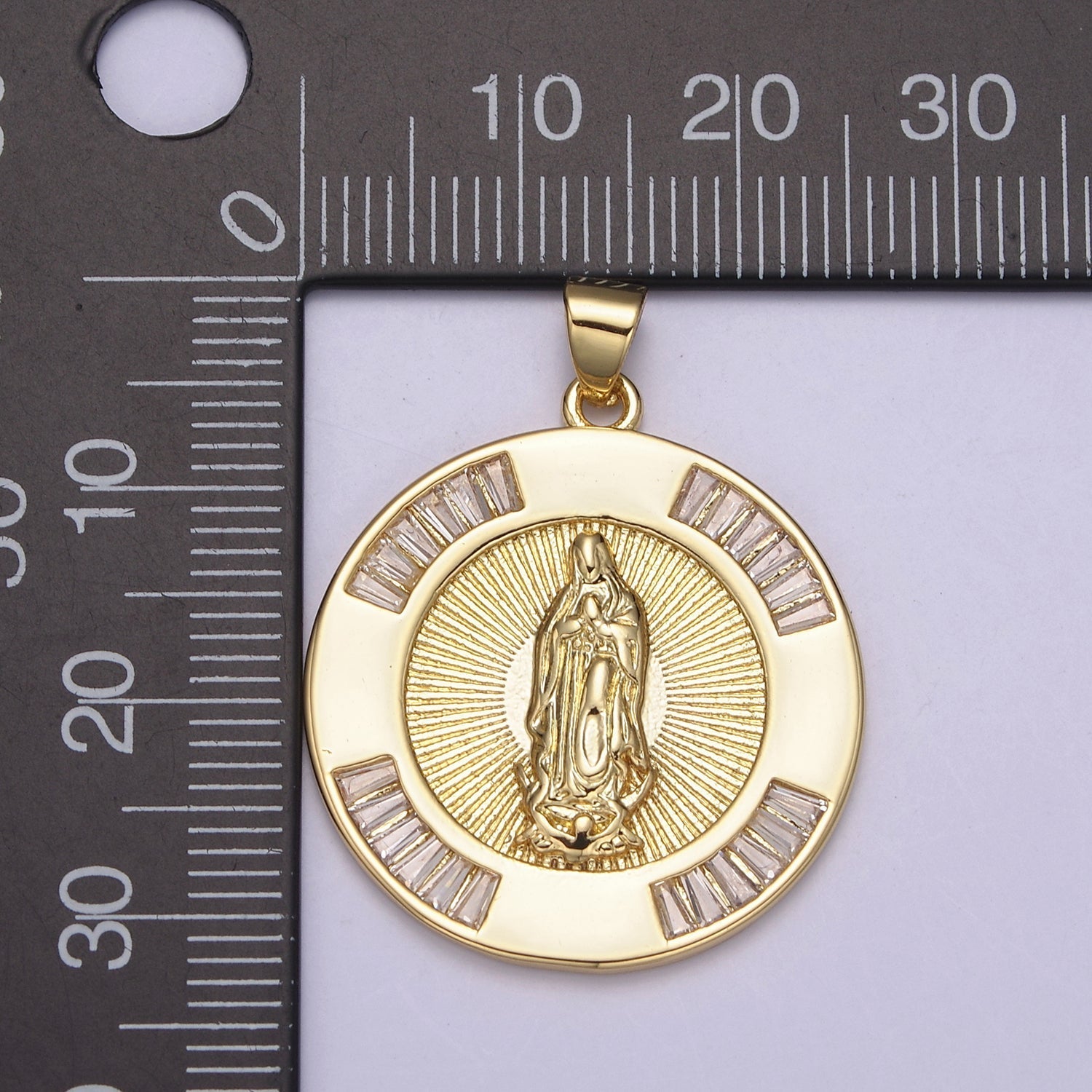 Gold Coin Medallion Religious Pendant Saint Jude for Jewelry Making Supply H-734
