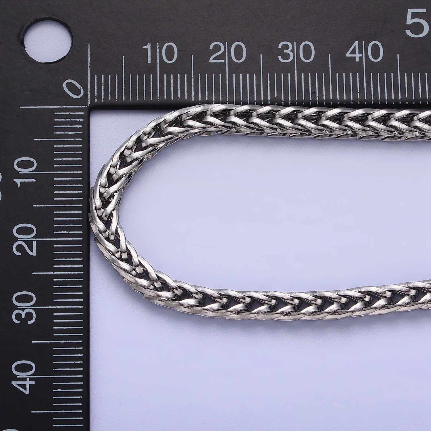 Long Gold Foxtail Wheat Chain Necklace Stainless Steel 4.2mm Thick Men's Chain 23.5 inch Necklace | WA-1625 WA-1626 Clearance Pricing